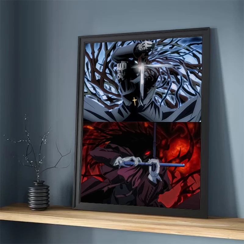 Anime Hellsing Poster Decor for Room Decors Aesthetic Pinterest Wall Decoration Painting on Canvas Decorative Paintings Art Home