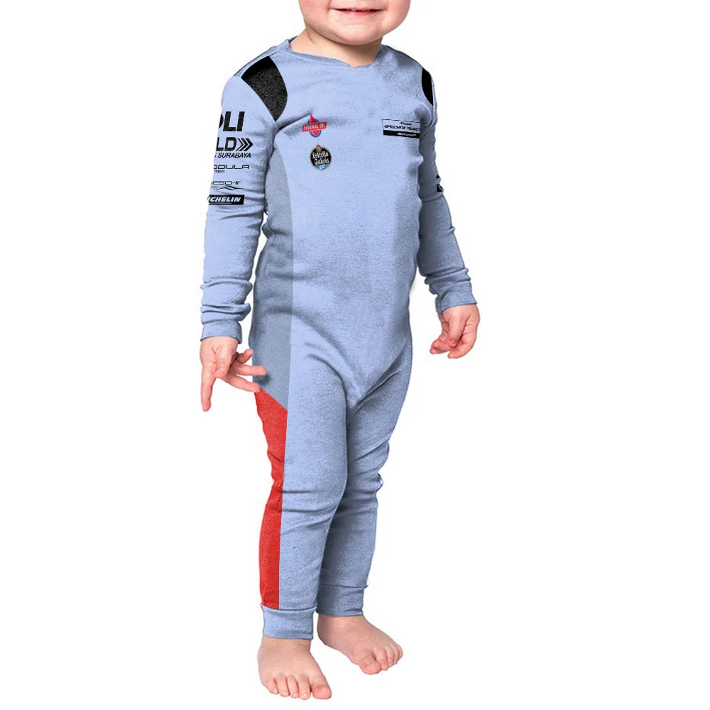 2024 Summer New MOTO GP Jumpsuit Bestseller Marquis 93 Driver Enthusiast Baby One-piece Outfit Outdoor Sports Clothing Baby Boys