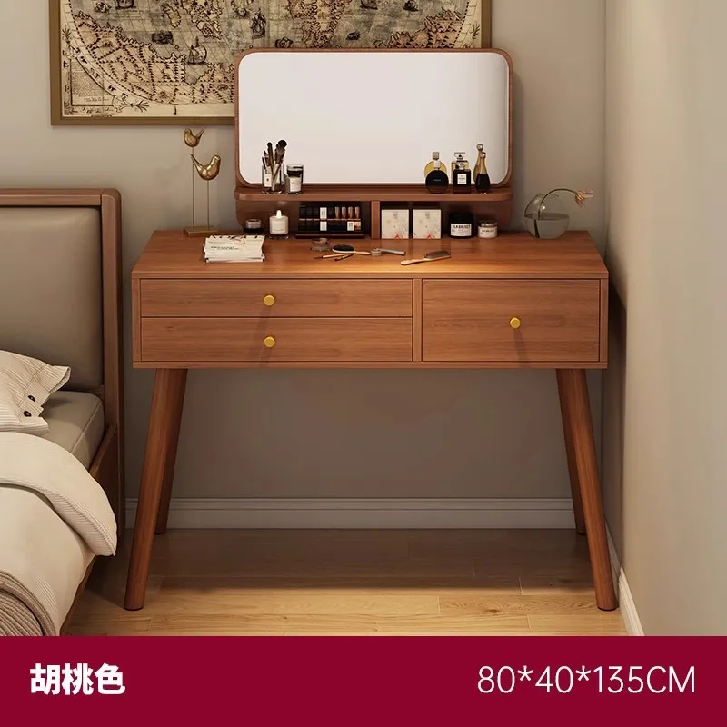 New Chinese dresser household 2026 new small apartment makeup table bucket cabinet integrated bedside storage cabinet