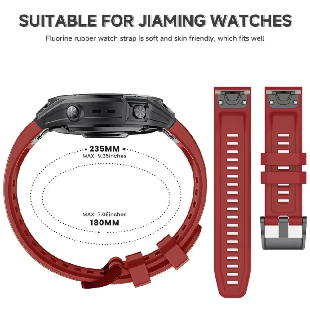 Quick Fit 26mm 22mm 20mm Silicone Strap for Garmin Garmin Fenix 9/Fenix 9 Pro 51mm 47mm 43mm Comfortable for Garmin Fenix 8 51mm
