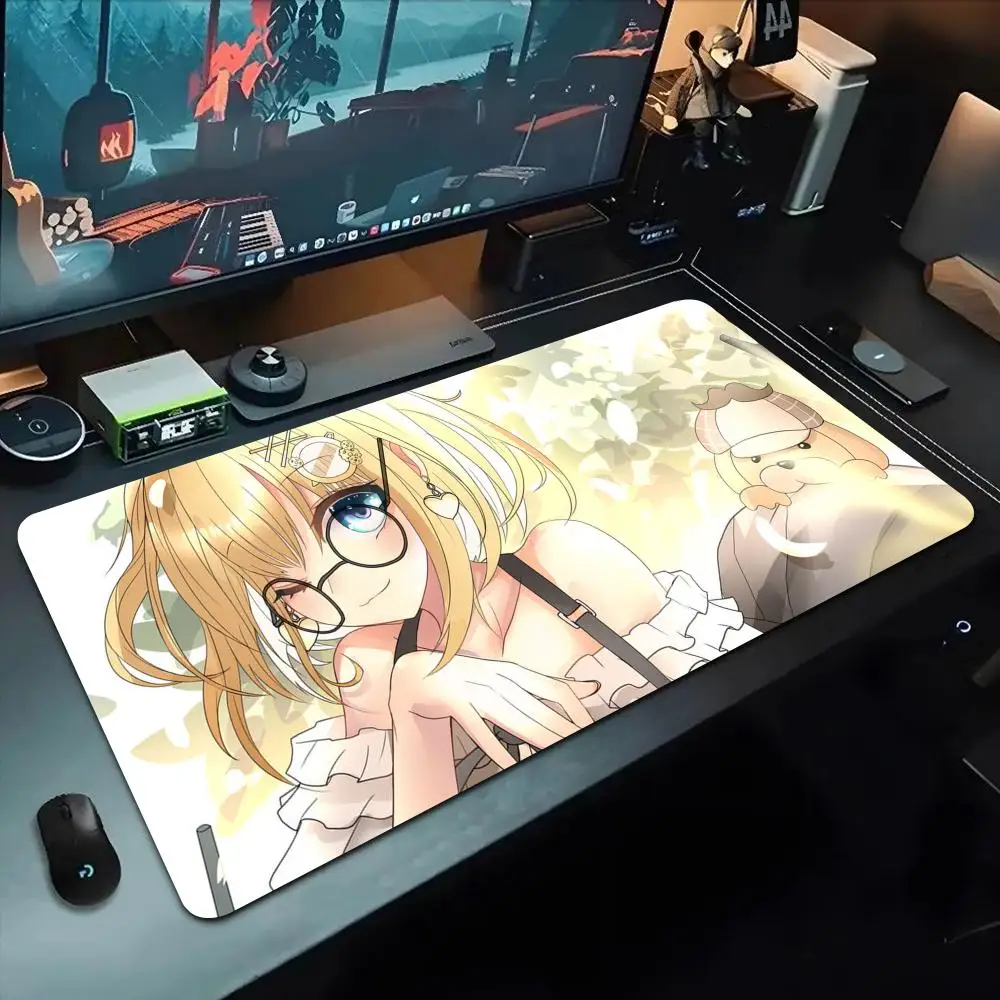 

Коврик для мыши Amelia Watson 500X1000 мм, большой игровой коврик для мыши Gamer XL, резиновый коврик для клавиатуры отаку, коврик для ноутбука, стола