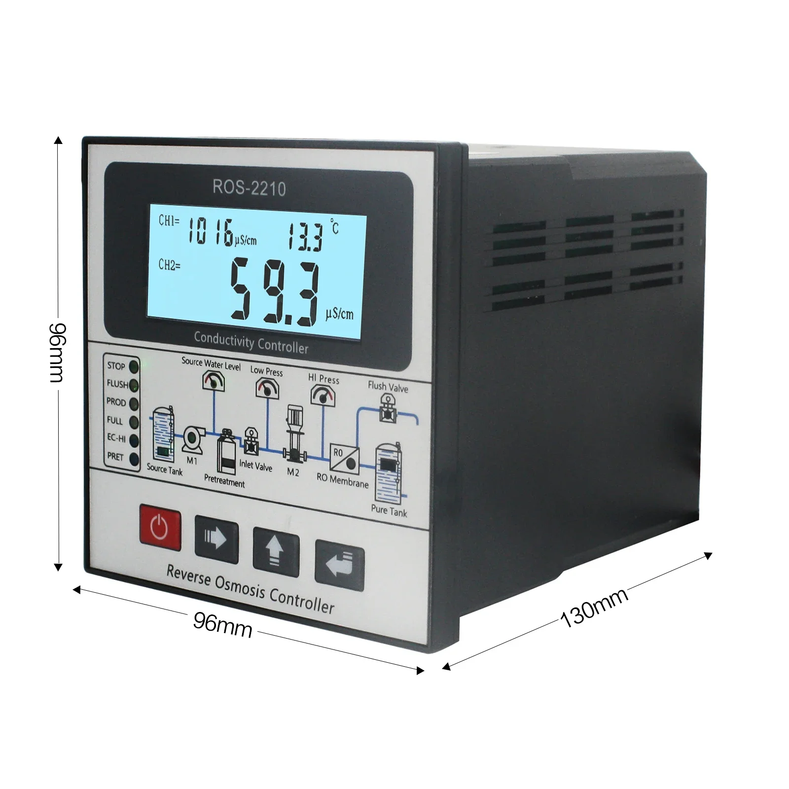 Single Double Stage Reverse Osmosis System Controller Conductivity TDS Measuring For Water Purification Filtration Equipment