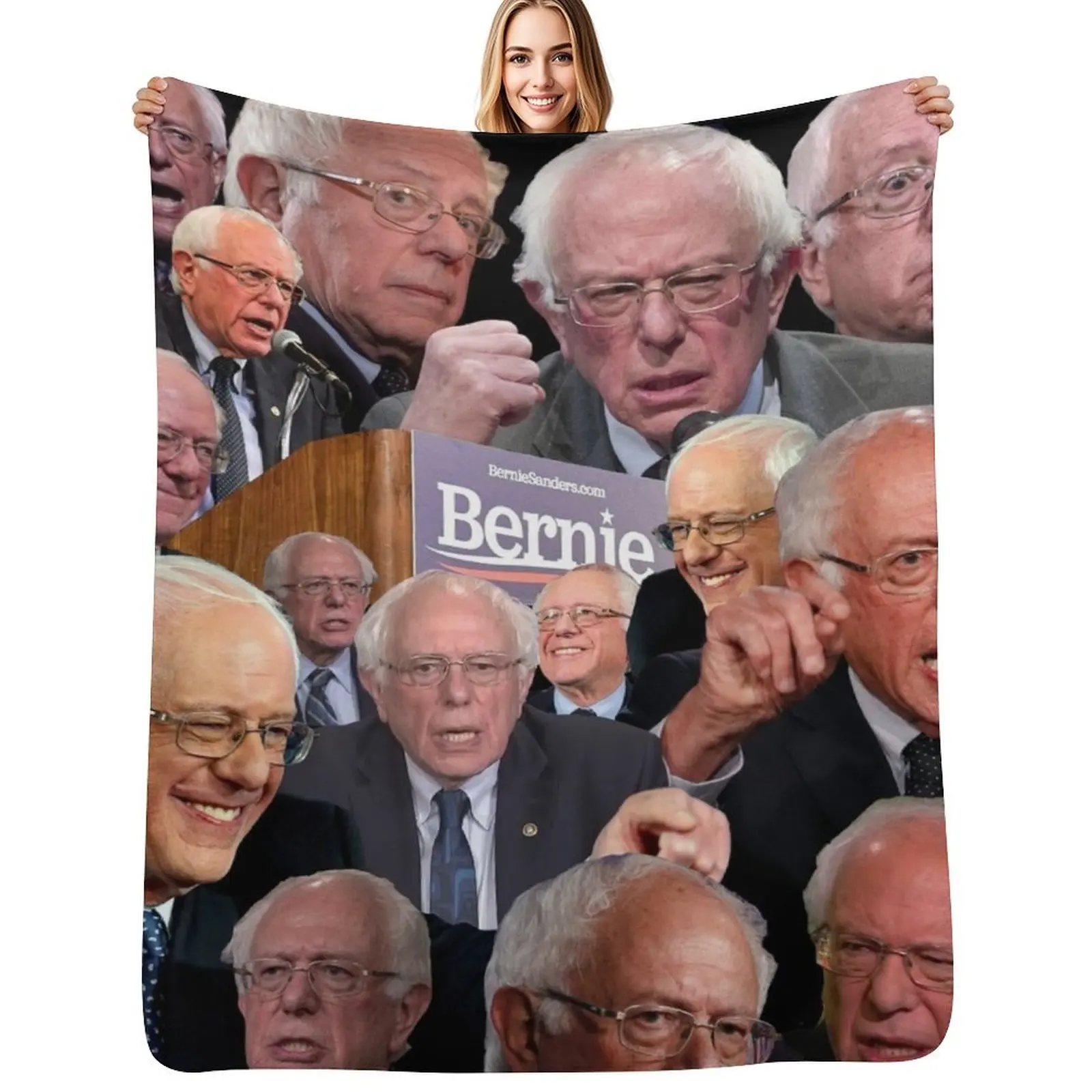Bernie Sanders Collage Throw Blanket Kid'S Nap Bed blankets ands wednesday Sofa Blankets