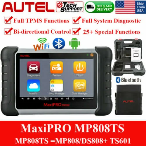 2022 Autel maxipro Mp808ts mp808 ts 808 maxidas ds808bt tpms programmer obd2 Diagnostic machine all System Wireless Connection