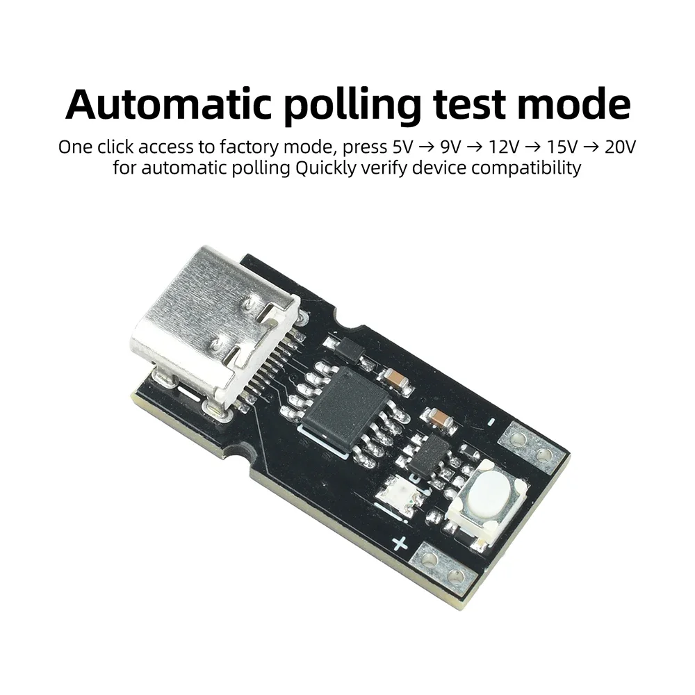 Adjustable Voltage Module PD QC 5-20V DC-DC Boost Module with Power-Off Memory Fine-Tuning and Automatic Polling Test