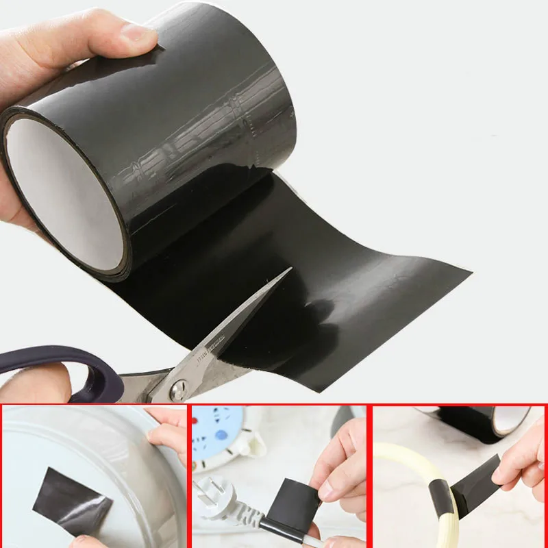 1.5m Super Strong Fiber Waterproof Tape Stop Leak Seal Repair Tape Performance Self Tape Fiberfix Adhesive Tape PE tube PVC etc