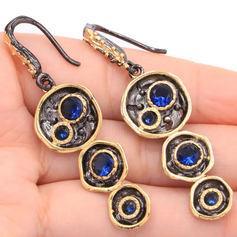 

Купите 4, получите 1 бесплатно, уникальные серьги с родолитом, гранатом, зеленым аметистом, танзанитом, красным рубином, черным металлом, серебром 54x15 мм.