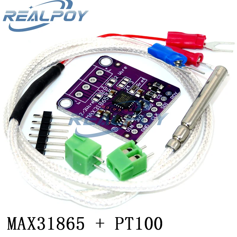 MAX31865 PT100 to PT1000 RTD-to-Digital Converter Board Temperature Thermocouple Sensor Amplifier Module 3.3V/5V For Arduino