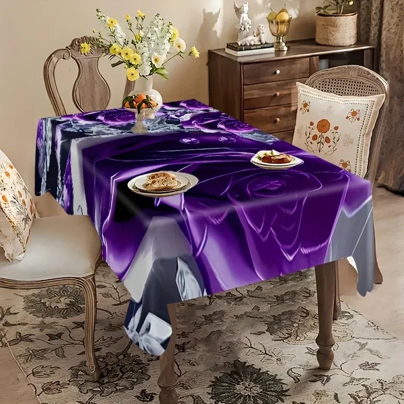 One tablecloth, luxurious purple rose tablecloth - high-end floral designzyc