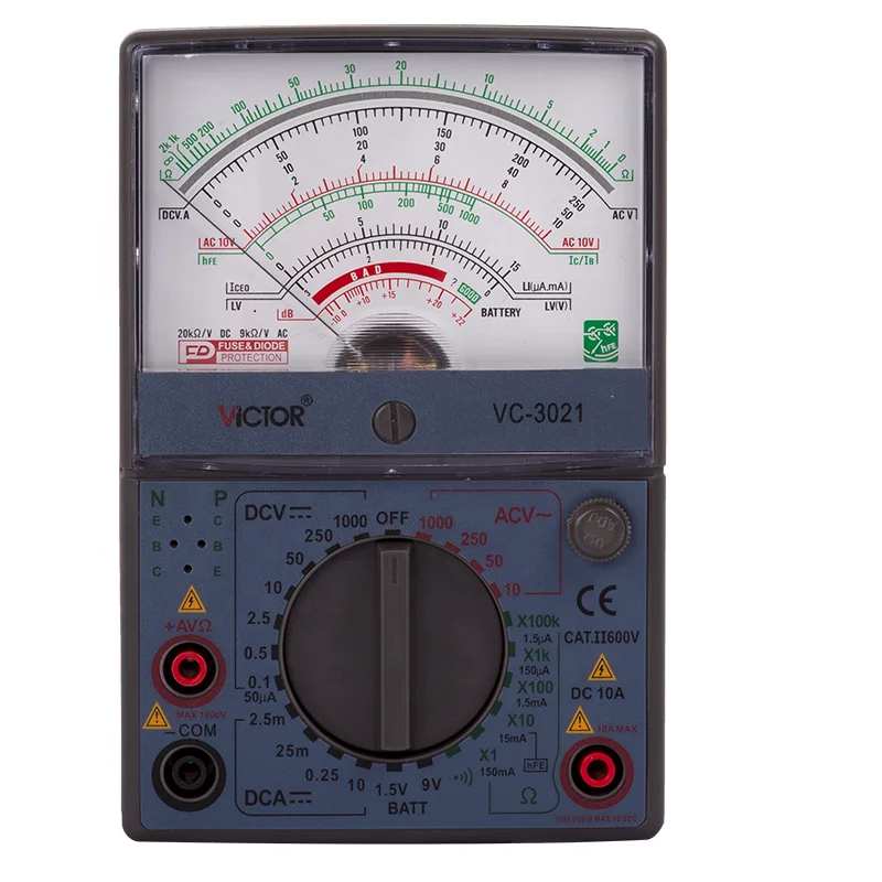 

VC3021 Professional Function Measurement Range and Accuracy Analog Multimeter Multimeter Tester Multi Reading Ammeter
