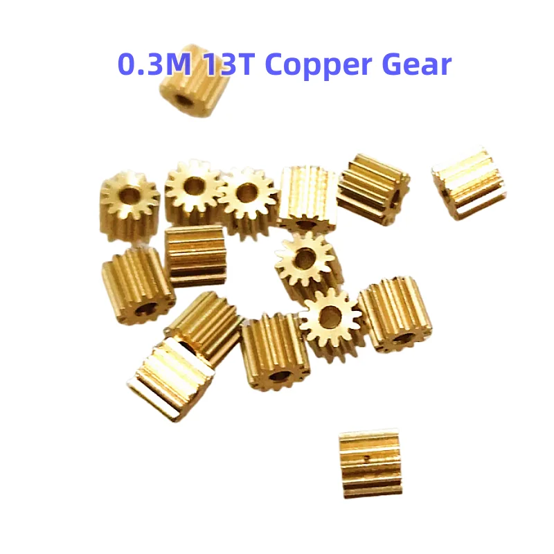 

10PCS/LOT 0.3 Module Copper Gear 0.3M 13T Hole Diameter 1.5mm 2mm