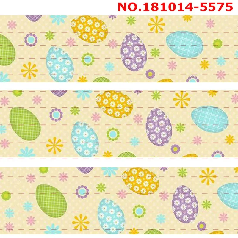 

New 50 Yards Lovely Easter Day Ribbon Rabbit Printed Grosgrain Ribbon 5565