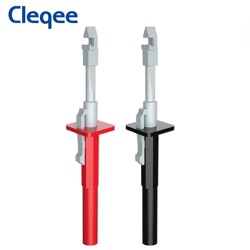 Cleqee P5006 2PCS Non-destructive Insulation Wire Piercing Probe Multimeter Test Hook Clip with 4mm Socket 1000V 10A