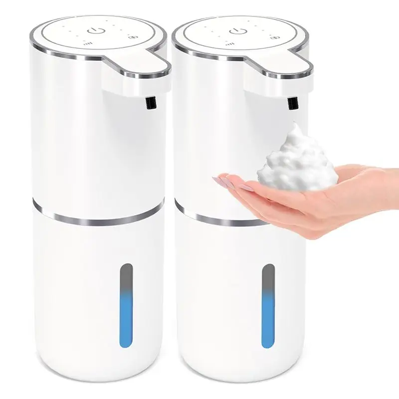 at29-2pcs-automatic-foaming-soap-dispenser-rechargeable-wall-mounted-touchless-smart-foam-soap-dispenser