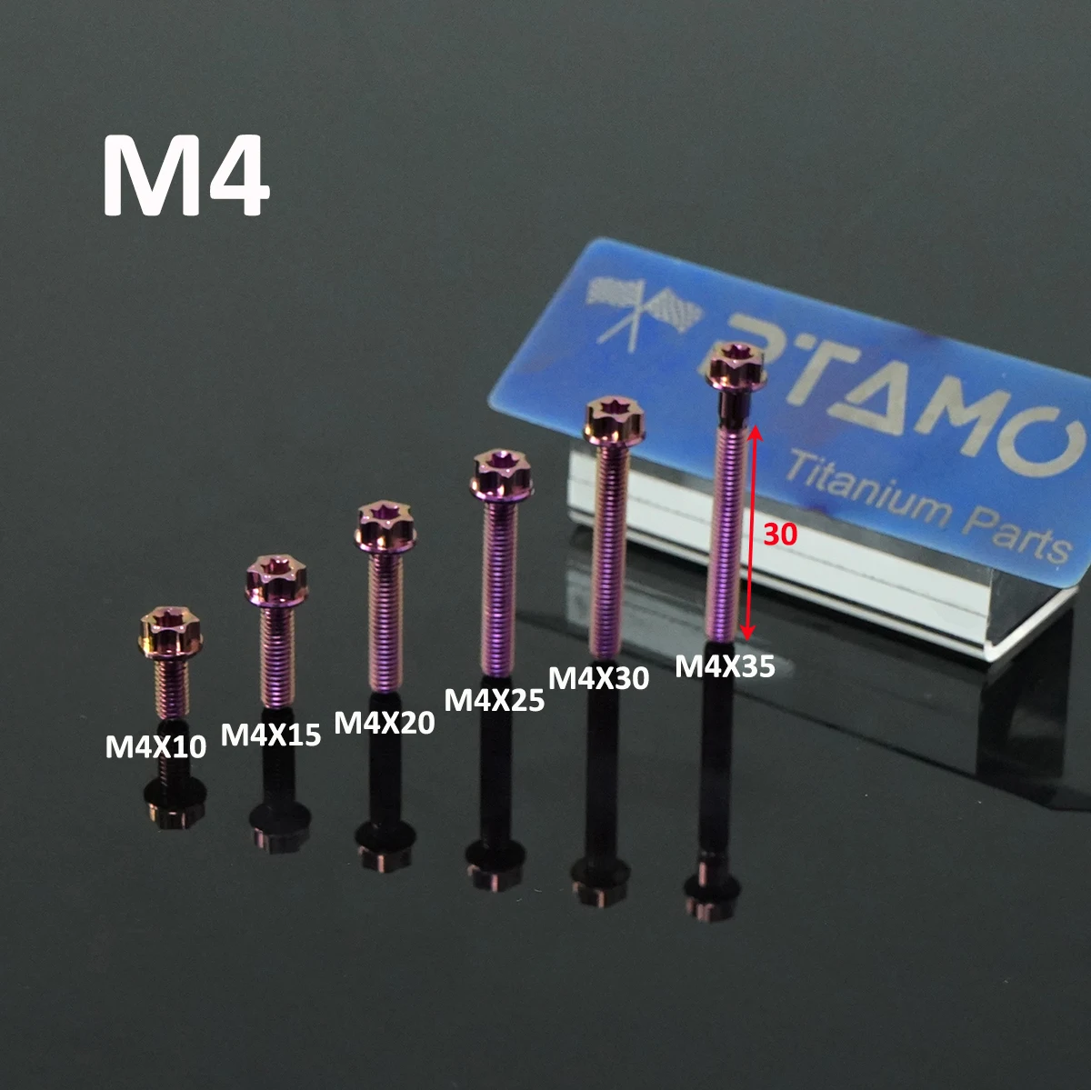 Titanium Bolts M4 M5 M6 M8 M10 Pink Torx Head for Bicycle Motorbike Modification