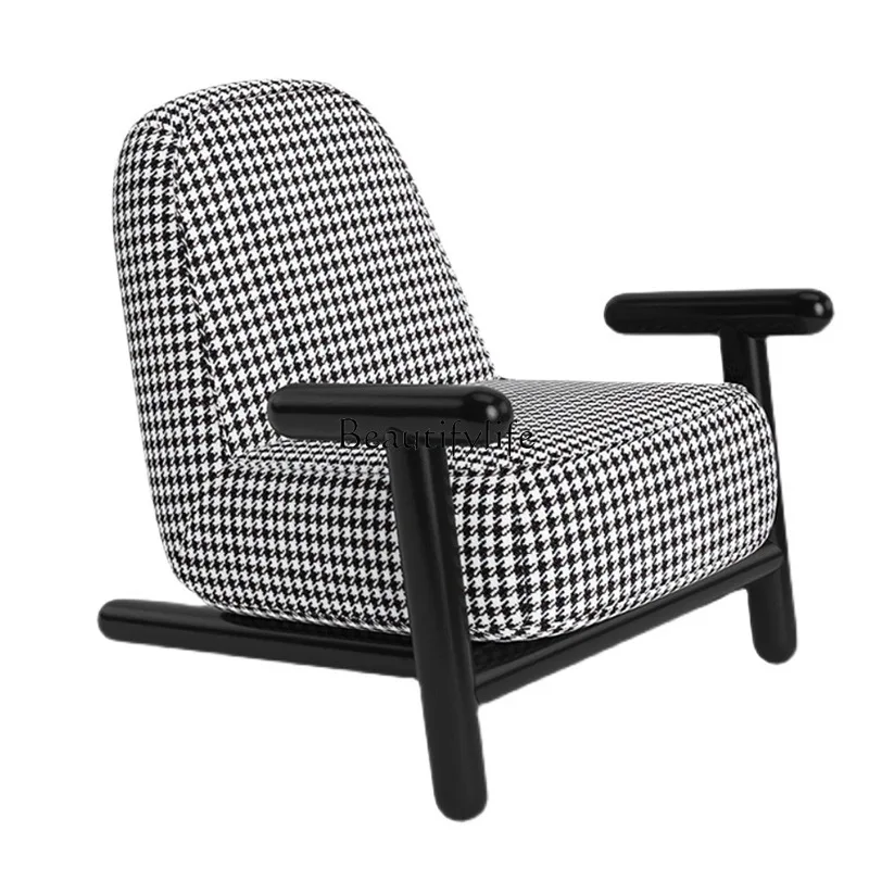 

Houndstooth Single-Seat Sofa Chair Simple and Light Luxury Leisure Creative Sofa Chair