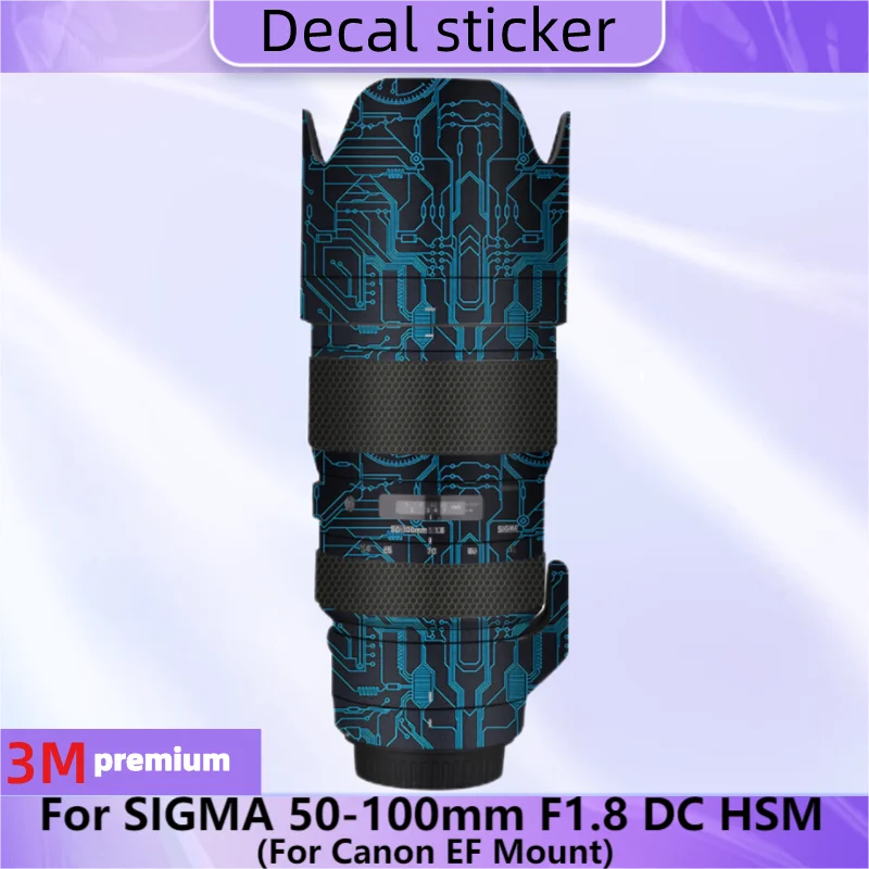 For SIGMA 50-100mm F1.8 DC HSM for Canon EF Mount Lens Sticker Protective Skin Decal Vinyl Wrap Film Anti-Scratch Protector Coat