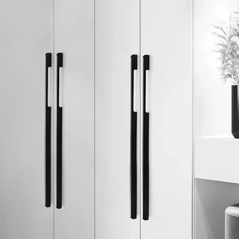 Modern Simple Gold Light Luxury Wardrobe Door Handle Nordic Cabinet Drawer Lengthened Thickened Pull Knob Hardware