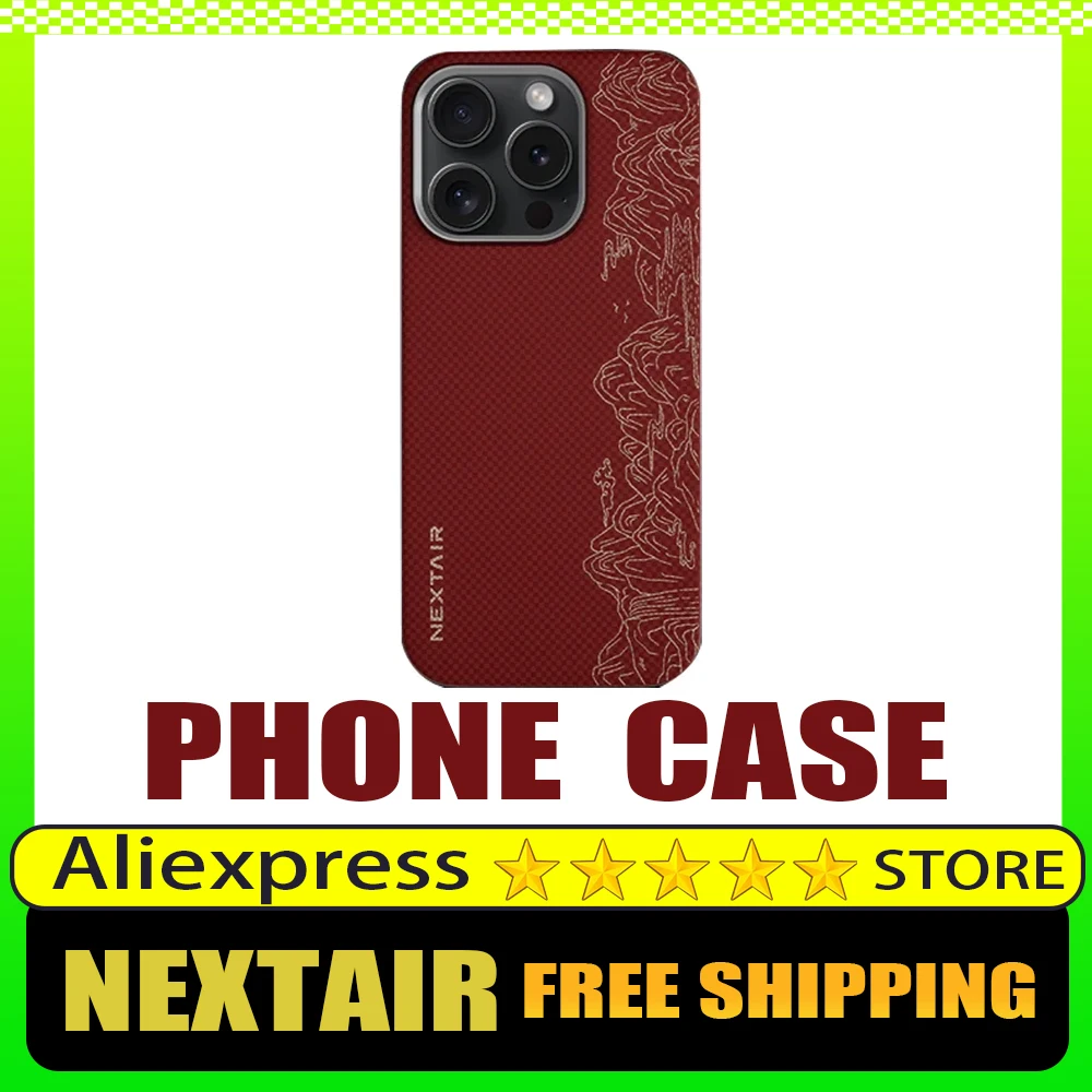 

NEXTAIR Anti-drop Metal Lens Aramid Fiber Case Cover Magsafe Magnetic Wireless Charging Customized iPhone16 iPhone16promax Cover