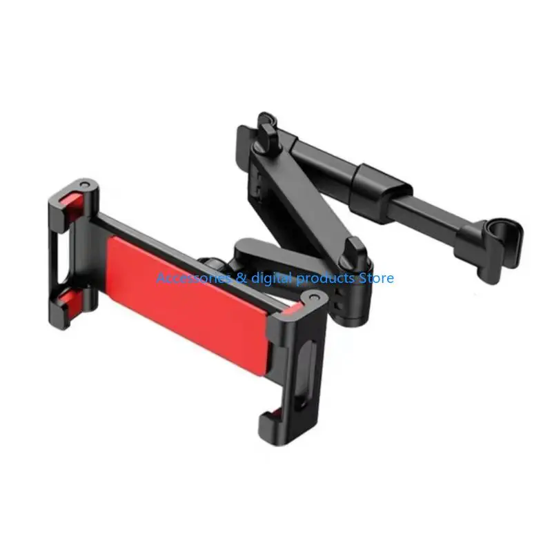 77JD Extendable Car Headrest Phone Mount Stable Viewing Distance 9 25cm ABS Material