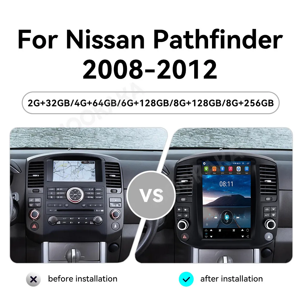 12.8'' Android 14 Radio For Nissan Pathfinder 2008~2012 Multimedia Intelligent Navigation Car Stereo Receiver player Head Unit