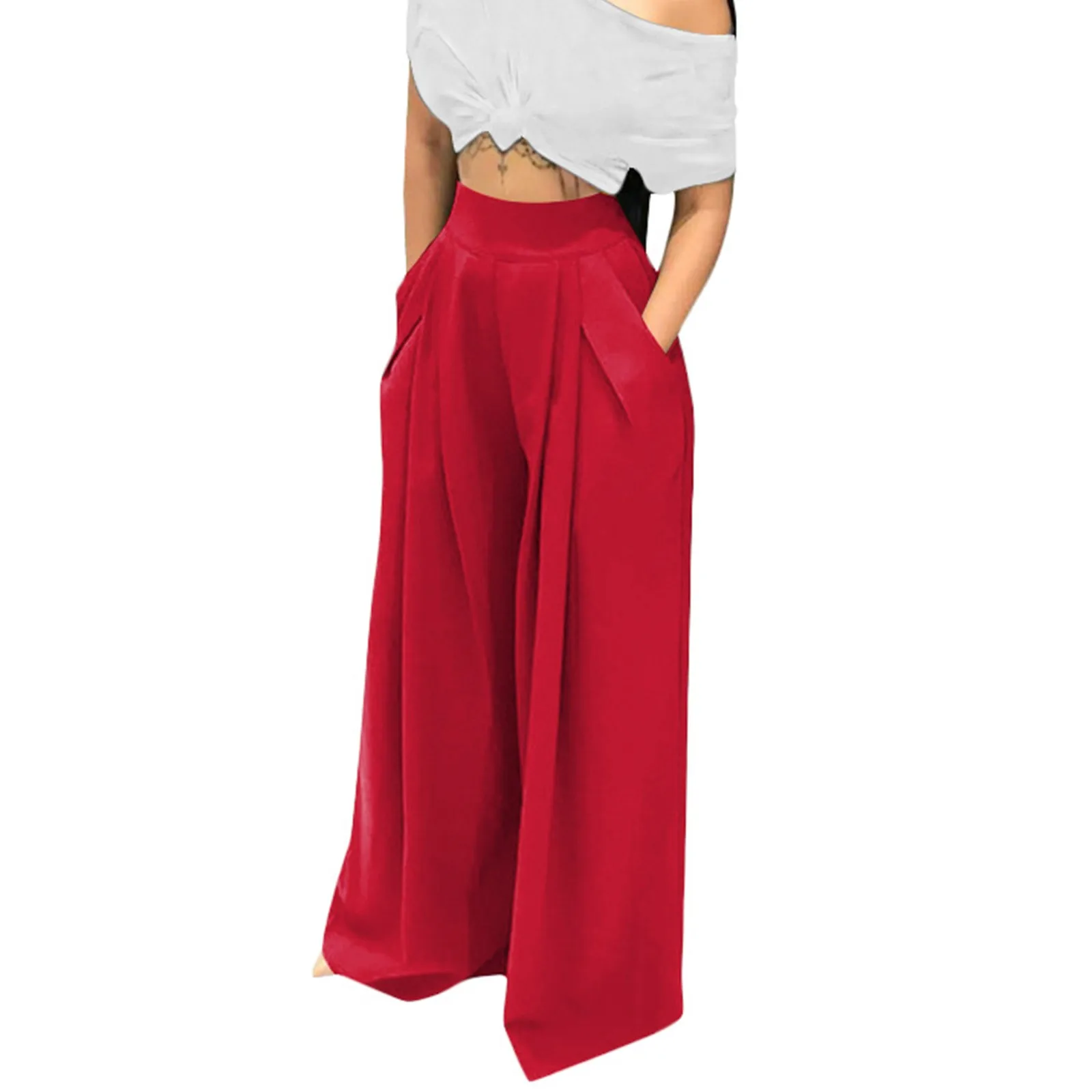 Women'S Fashionable And Personalized Speaker Long Wide Legged Casual Pants брюки женские CalçA Feminina Nuevo En Spodnie Damskie