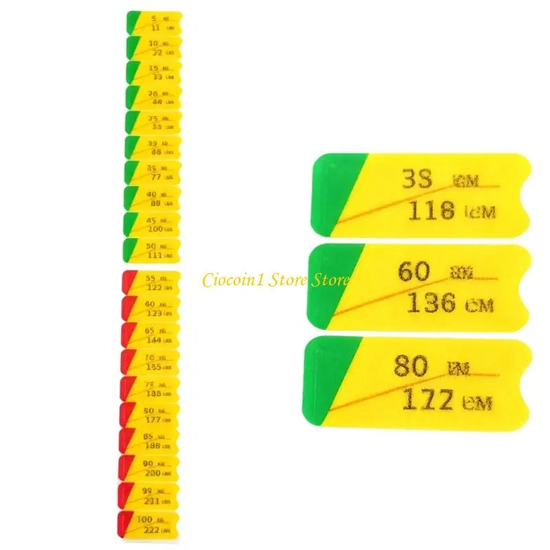 A3PC Commercial Gym Sticker Waterproof Construction Accurate Marking Resistant to Moisture for Profession Weight Management