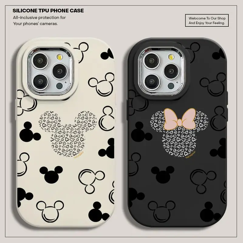 Disney Minnie Mouse Logo Phone Case for Samsung Galaxy A50 A51 A31 A71 A30 A05s A20s A04 A03 Core A02 A03s A10s Shockproof Cover