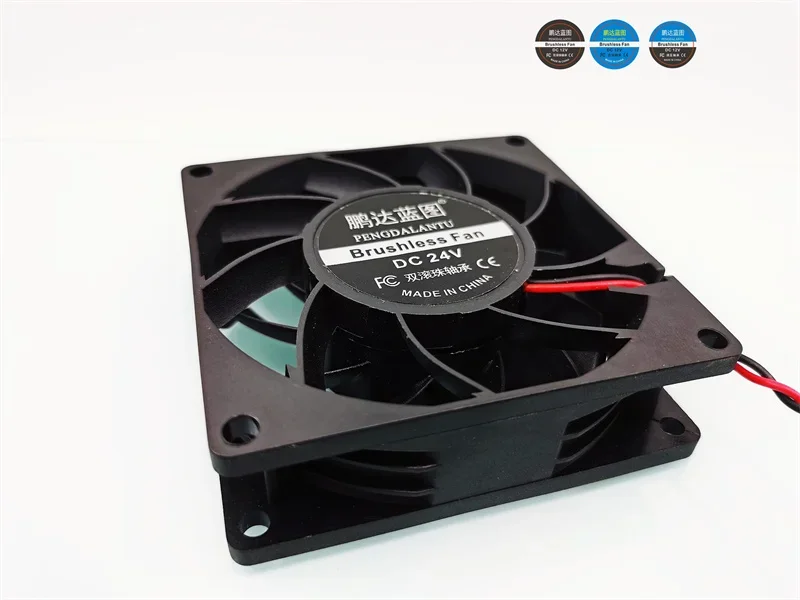 New 8025 Double Ball Bearing 24V 0.13a 8cm Cabinet Frequency Conversion Server Cooling Fan