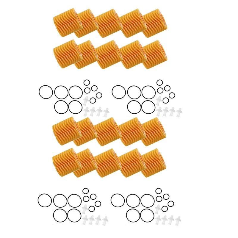 For Toyota C-HR 2.0L Pontiac Vibe Corolla Prius 1.8L 20Pcs Compact Oil Filter Elements 04152YZZA6 04152-37010