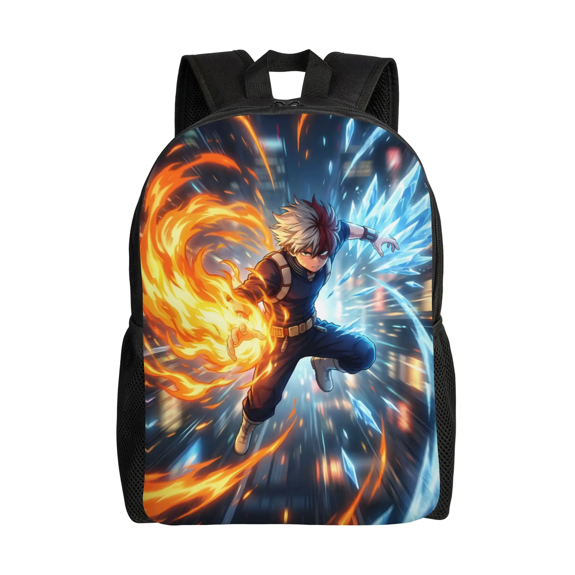 

3D Printing My Hero Academias Backpacks for Girls Boys Shoto Todoroki School College Travel Bags Bookbag Fits 15 Inch Laptop