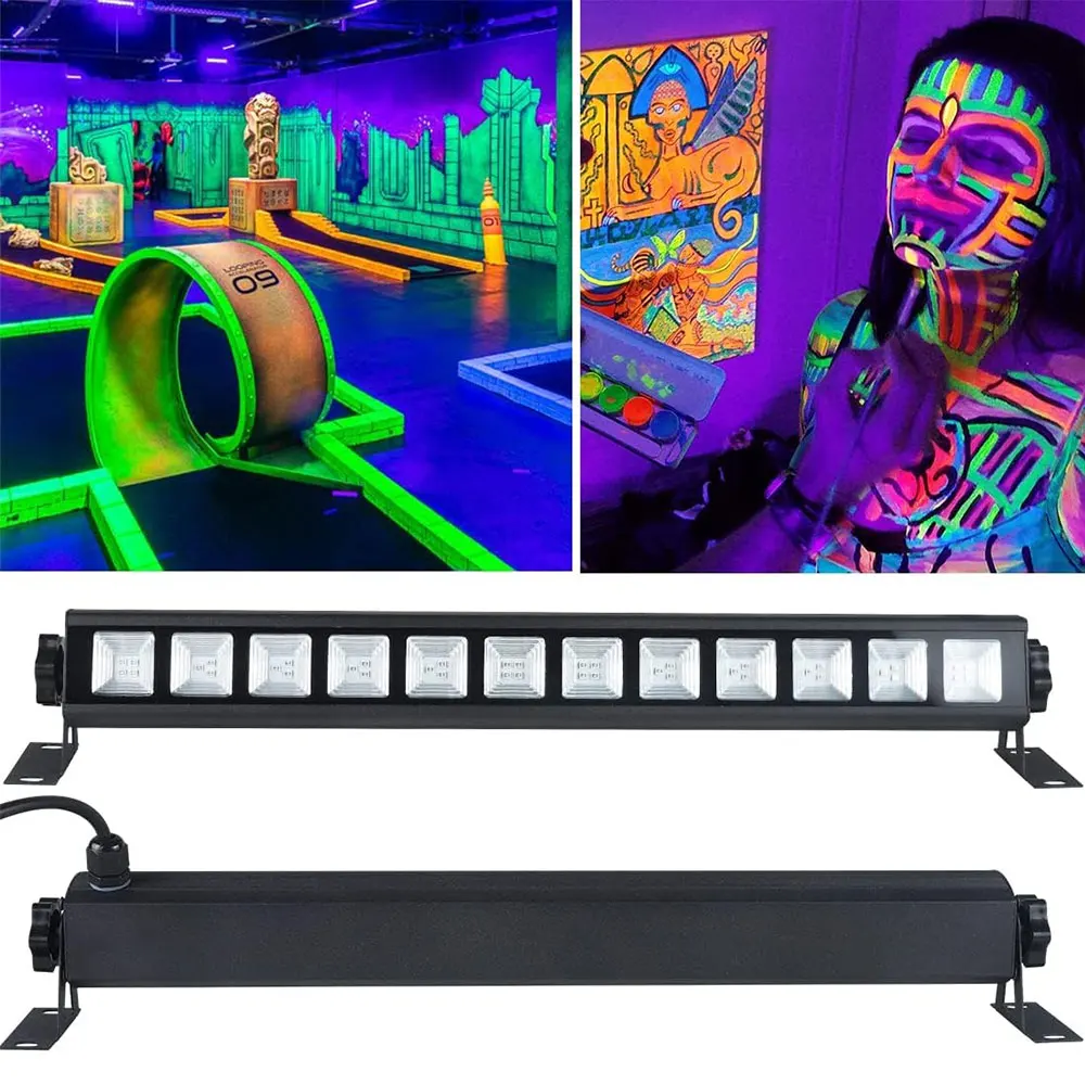 36W 40LED Disco UV Black Lights DJ Par Lamp Glow Party Christmas Wall Washer Bar Spot Stage Light Gameroom Fluorescent Backlight