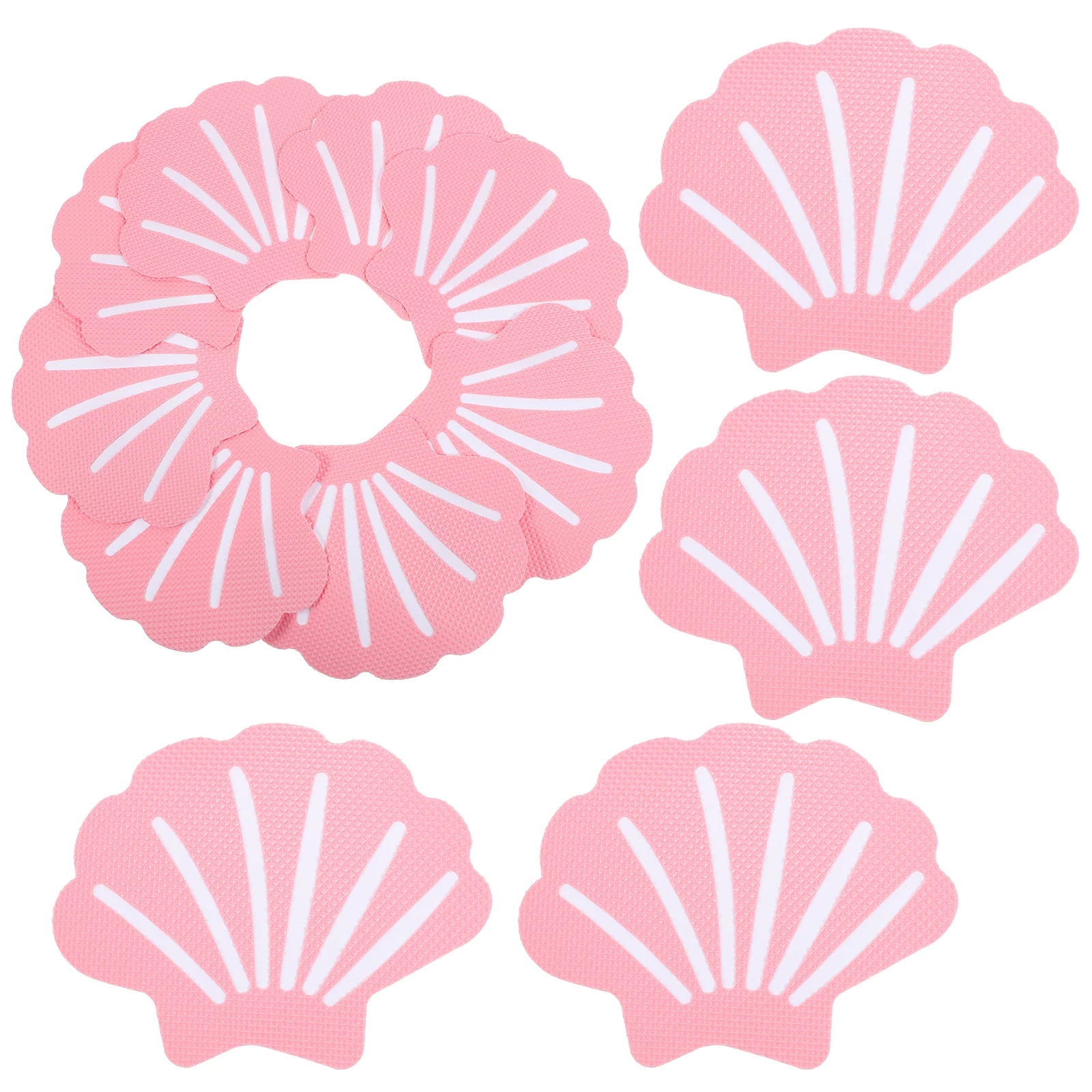 

12pcs Shell-shaped Bath Stickers Blue Strong Adhesive Non-slip Shower Bathtub for Bathroom Floor Decor Kids Safe Anti-skid