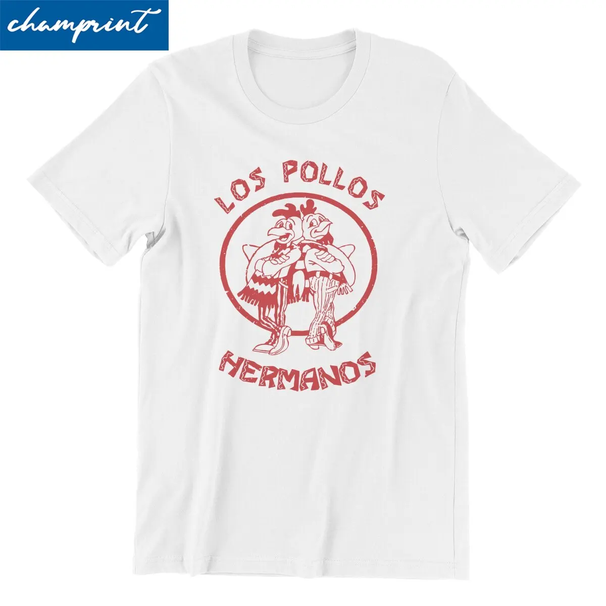 Funny Los Pollos Hermanos Breaking Bad  T-Shirt Men Crewneck Cotton T Shirt Chicken Brothers Short Sleeve Tees Printing Tops