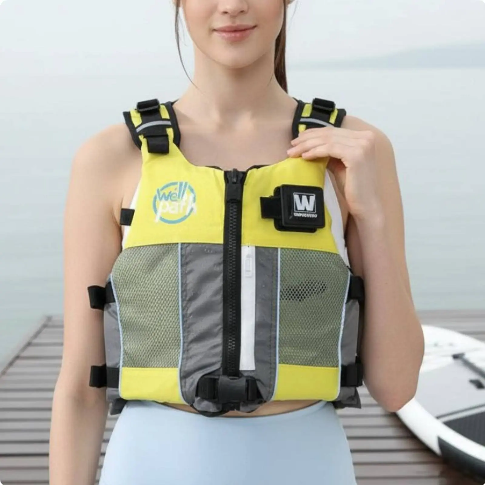 

Full-Grown Flotation Vest Breathable Material Aquatic Activities Flotation Vest Full-Grown Buoyancy Vest Reflective Strips