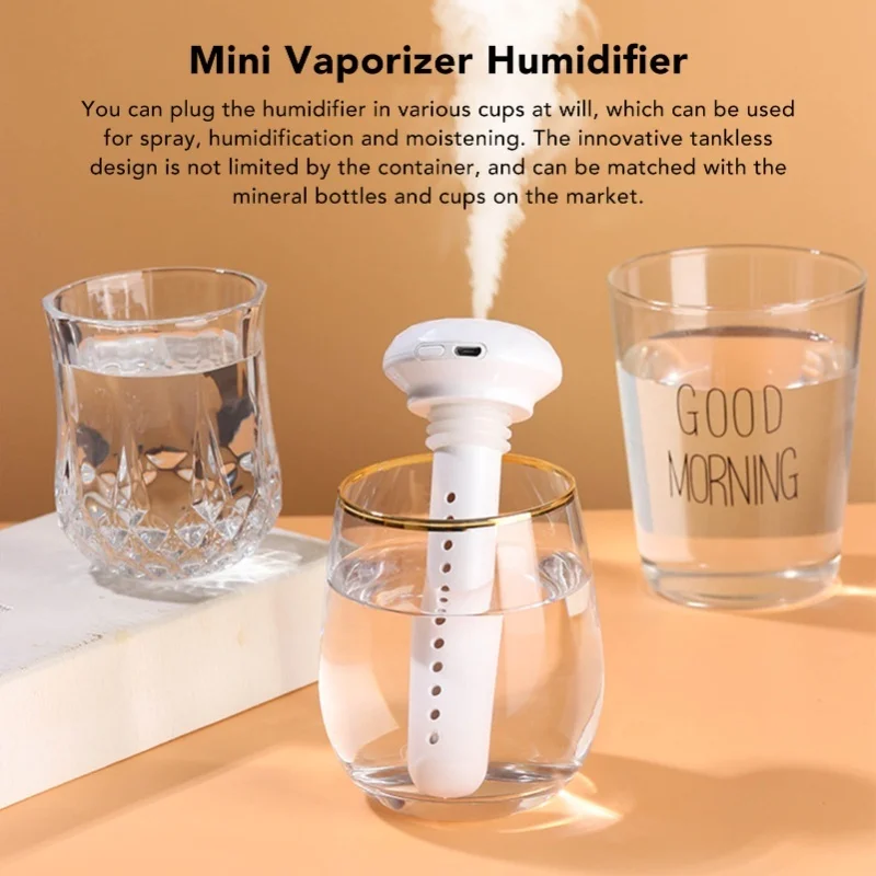Portable Mute Desktop Humidifier White High Capacity Water Bottle For Car Home Use