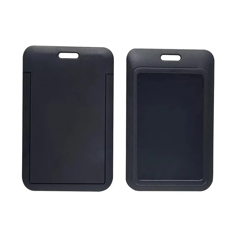 Portatarjetas de identificación deslizante de 2 piezas con ventana transparente, protector de tarjeta de identificación para oficina, escuela, gran regalo para mujeres, personal, estudiante