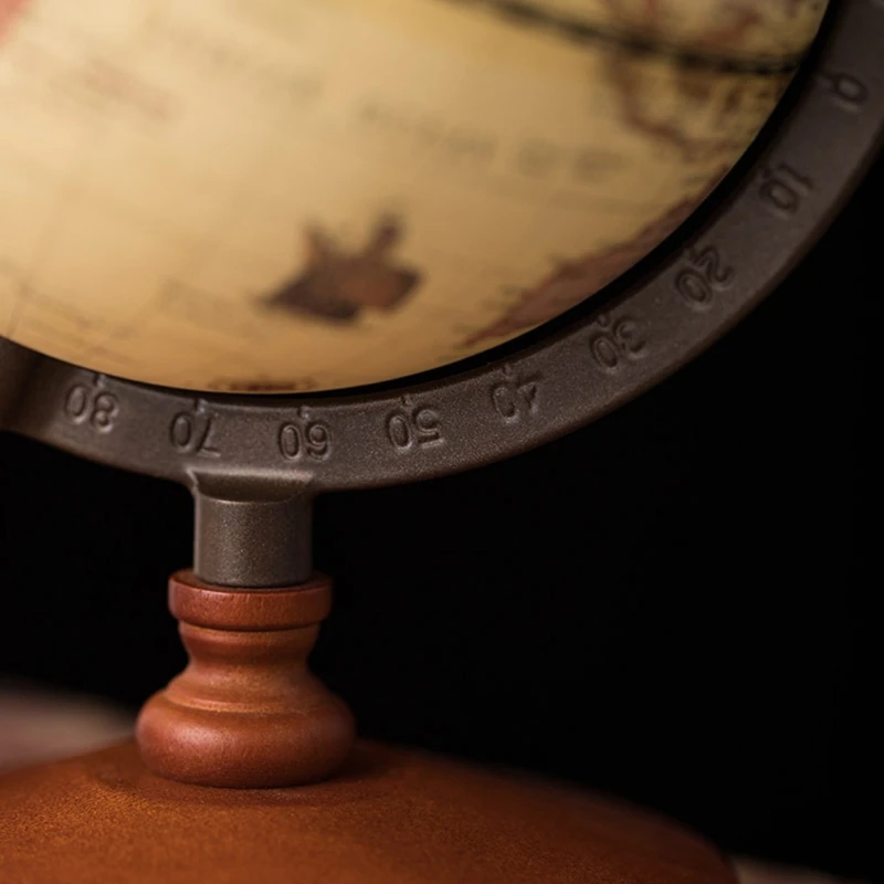 Houten Wereldbol Met Stand Huisdecoratie Schoolonderwijs Benodigdheden Voor Studenten Vintage Aarde Kaart Terrestre Globes 22Cm