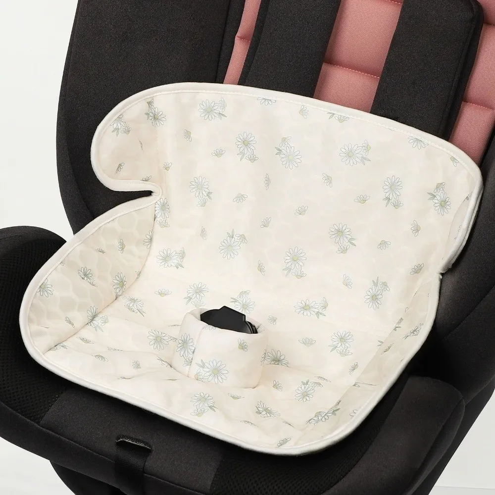 Cool Touch Baby Car Seat Urine-Proof Protective Pad Waterproof Cartoon Printed Stroller Seat Liner Mat 360 Degree Protection