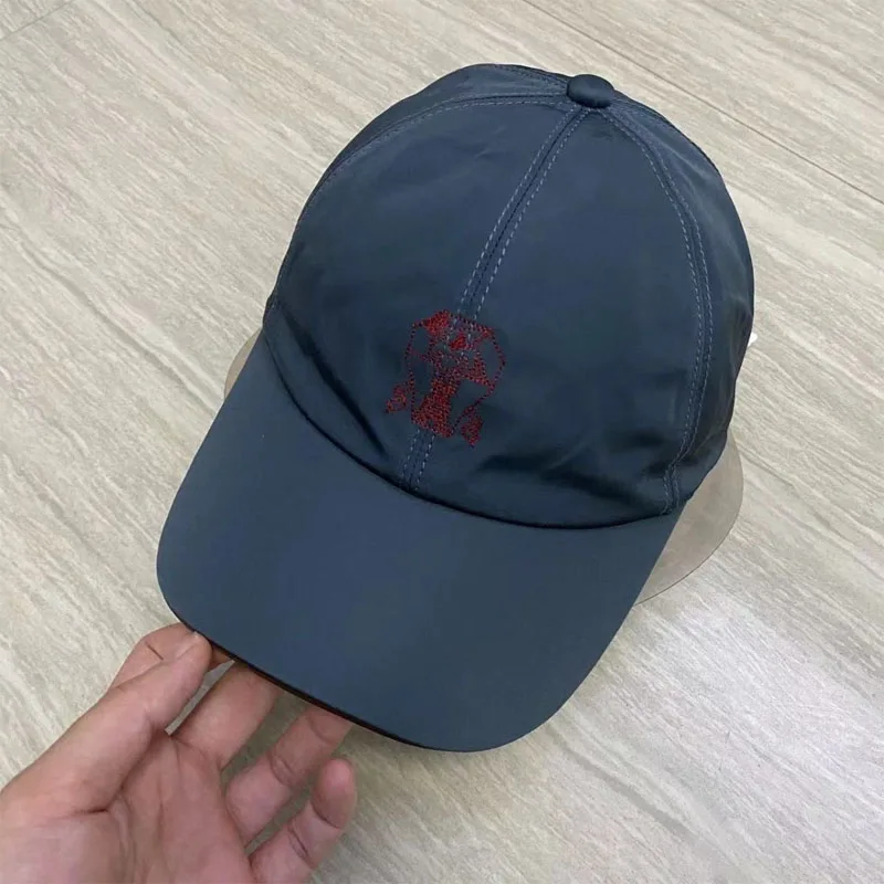 Brune**lo Cucin**li duck tongue cap spring and summer thin section new men and women baseball cap fashion leisure embroidery bre