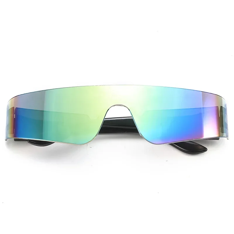 New One-piece Cyberpunk Style Sports Mirror Fashion Big Frame Sunglasses Outdoor Sports Riding Glasses Visual Clarity