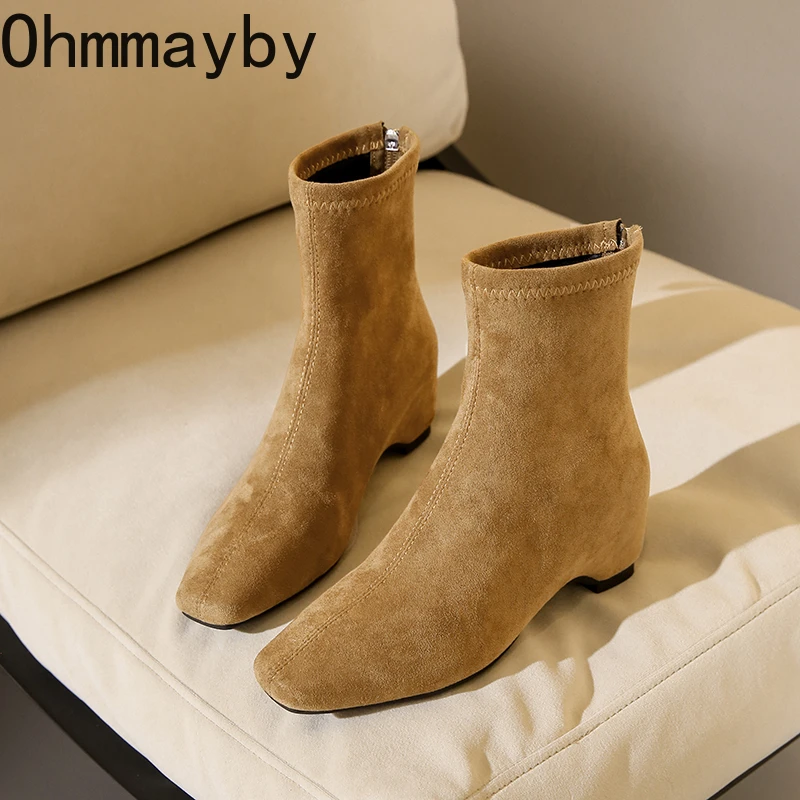 

Винтажные тонкие женские ботильоны, модные туфли с квадратным носком и внутренней высотой, уличный стиль, вечерние женские короткие ботильоны для стриптиза