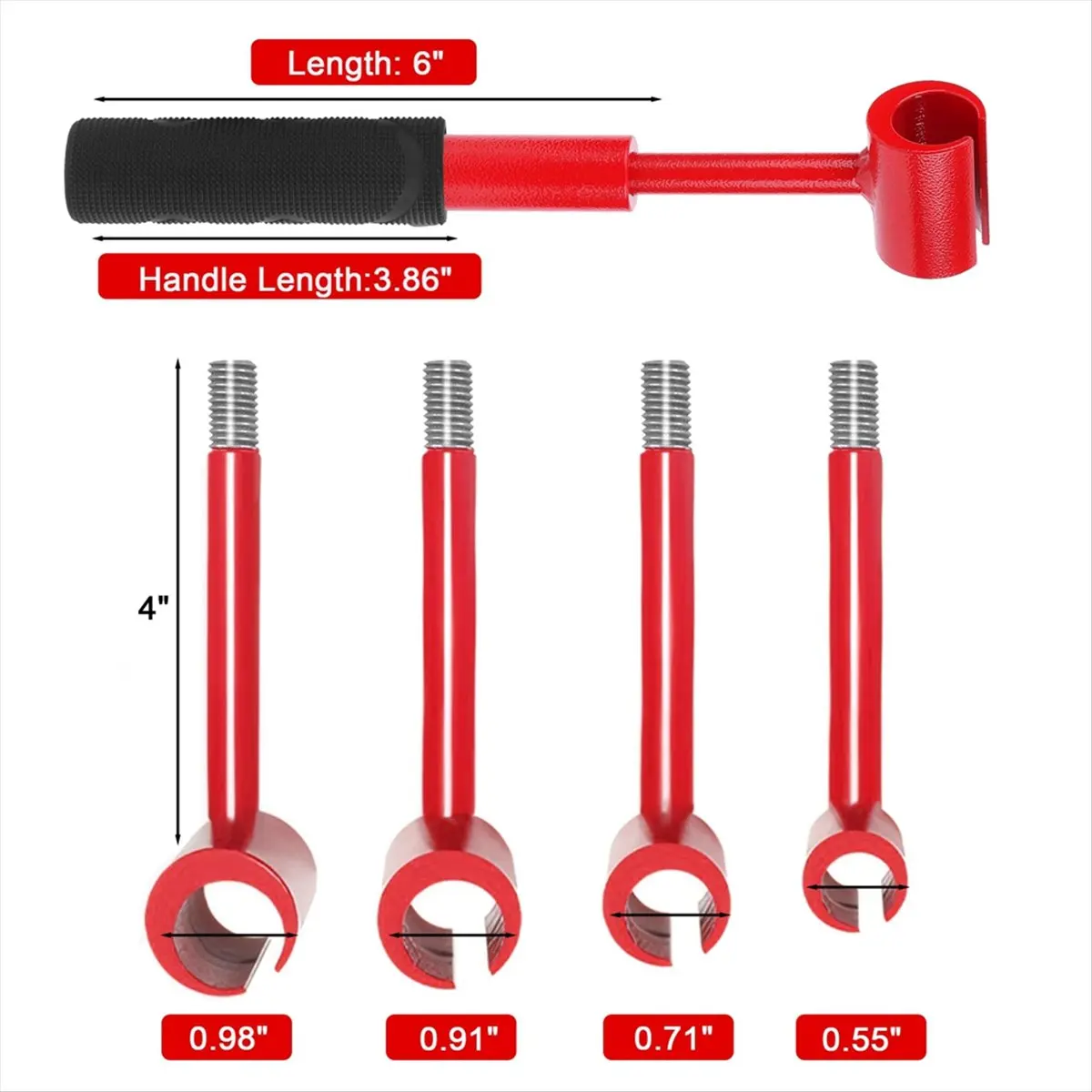 4 in 1 Door Hinge Adjustment Tool with Thread Multi-Size Universal Door Adjustment Wrench for Door Cabinet Alignment