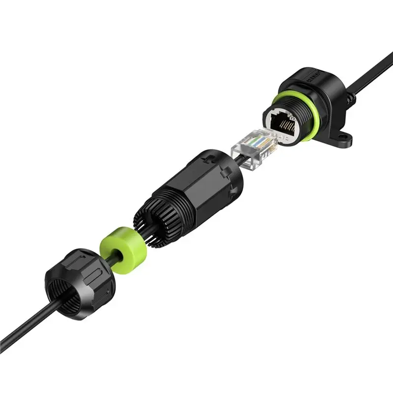 For SPX Compatible Ultra-Thin Flexible Window Ethernet Cable 1000Mbps Poe Drill-Free Outdoor Window Pass Through Network Cable