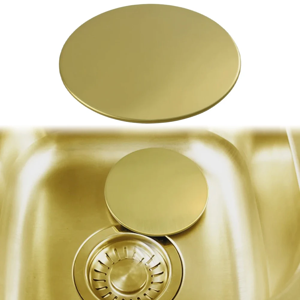 Stainless Steel Drain Cover Kitchenware Brushed Gold Drain Brushed Gold Sink Drain Lid SUS304 Material 114mm Top Diameter