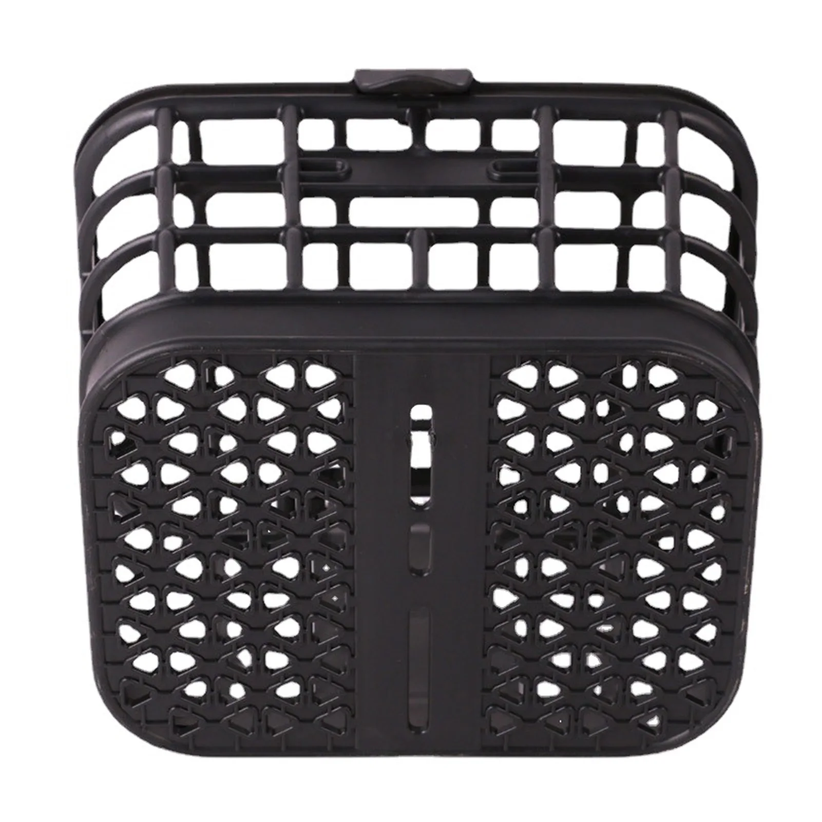 Bike Front Basket Large Capacity Anti Extrusion Black PC Material Detachable Bike Basket with Lid for Electric Bike