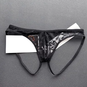 Transparente männliche Spitzen -Tangas, sexy Herren -Innenkleidung, Dessous -Shorts mit niedriger Taille, Tanga -Tanga 6 Hauptverkäufe Cueca für Trans -Männer - №2