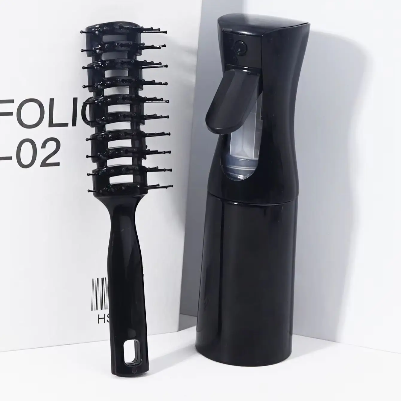 Hair comb set, delicate hair spray bottle, hollow anti-skid handle ribs comb, create a fluffy shape, special for real hair wigs