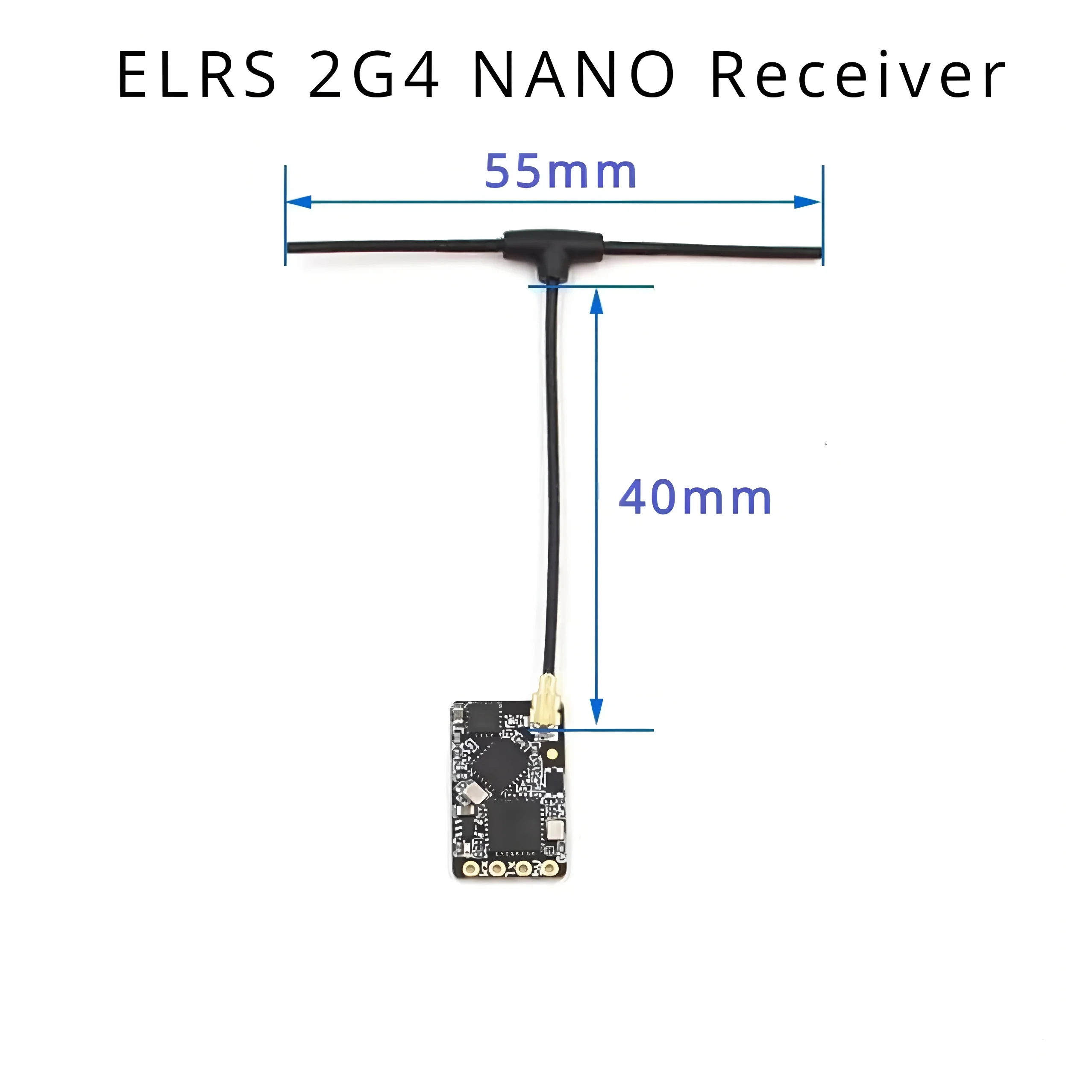 ELRS 915MHz / 2.4GHz NANO ExpressLRS Receiver with T Type Antenna Support Wifi Upgrade for RC FPV Traversing Drones Parts