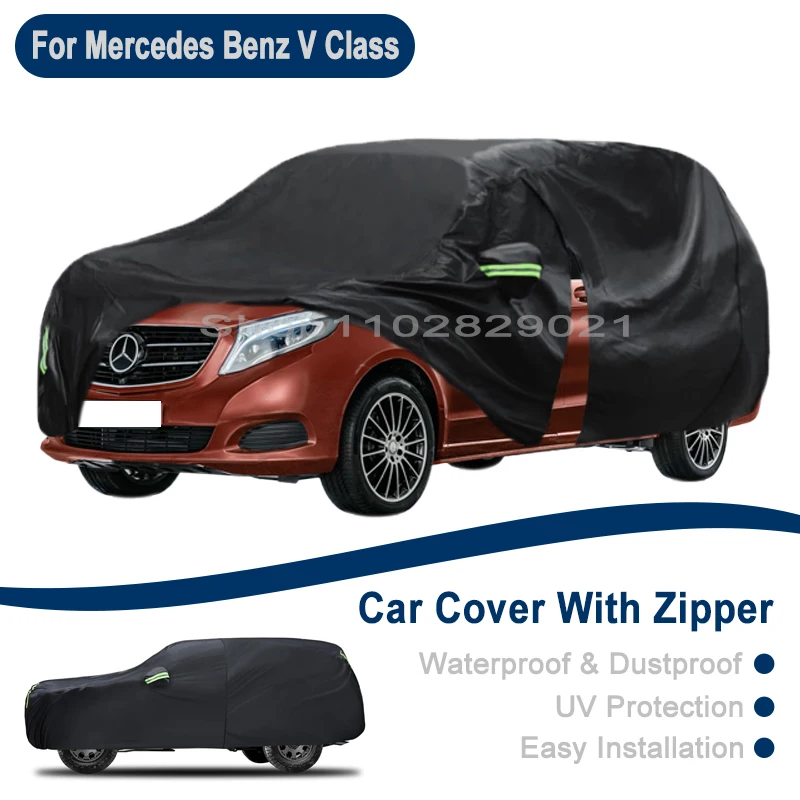 

Outdoor Full Vehicle Cover For Benz V Class W638 W639 W447 - Side Zipper Design, Waterproof Dustproof Sun Protection Car Cover